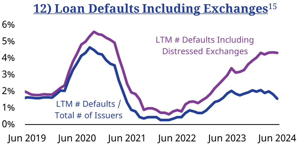 12) Loan Defaults Including Exchanges